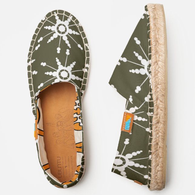 Winter Geometrical Snowflakes Espadrilles (Side)