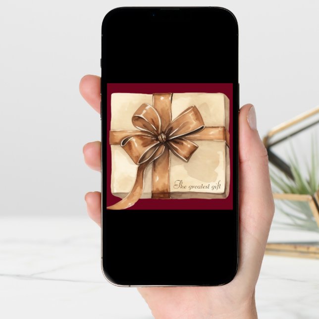 Winter Gift Photo Pregnancy Announcement (Front Digital)