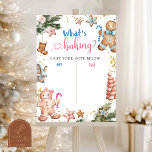 Winter Gingerbread Gender Reveal Voting Board Sign<br><div class="desc">Winter Gingerbread Gender Reveal Voting Board Sign</div>