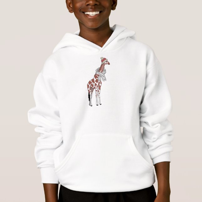 Winter giraffe  hoodie (Front)