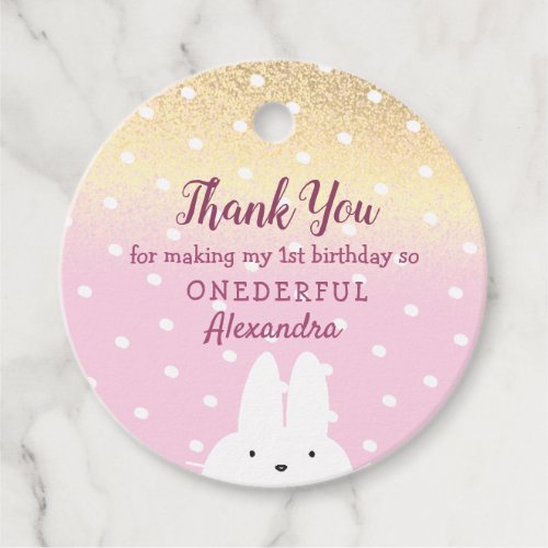 Winter Girl 1st Birthday Thank You Favor Tags