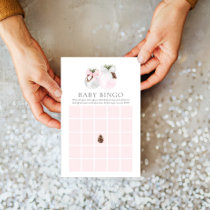 Winter Girl Baby Bingo Game Card