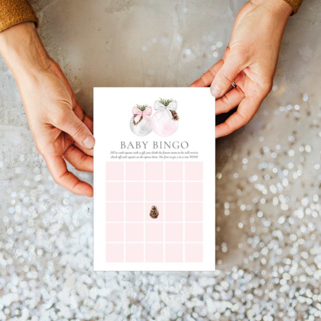 Winter Girl Baby Bingo Game Card (Winter Girl Baby Bingo Card)
