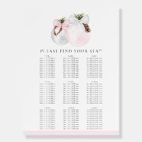 Winter Girl Baby Shower Seating Chart Foam Board