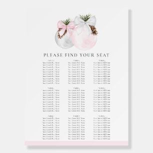 Winter Girl Baby Shower Seating Chart Foam Board