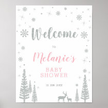 Winter Girl Baby Shower, Sprinkle Welcome Sign