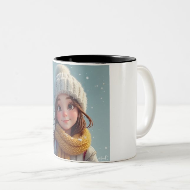 winter girl mug (Front Right)
