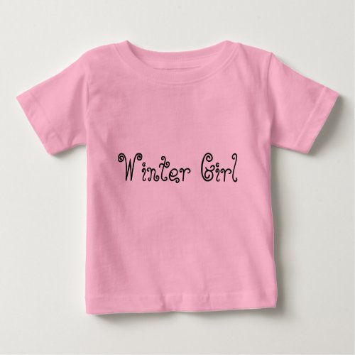 Winter Girl Typography Tutu Baby Bodysuit