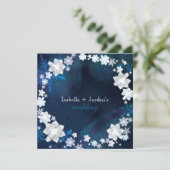 Winter Glitters Floral Wreath Wedding Invitation (Standing Front)