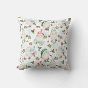 Winter Gnome Christmas Pattern Throw Pillow