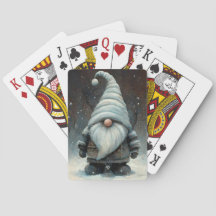 Winter Gnome in a Snowy Forest