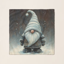Winter Gnome in a Snowy Forest