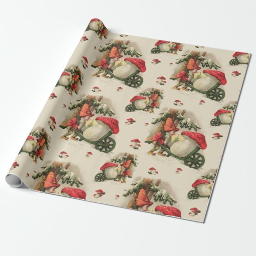 Winter Gnome Wrapping Paper Large