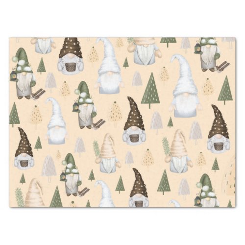 Winter Gnomes Trees  Tissue Paper