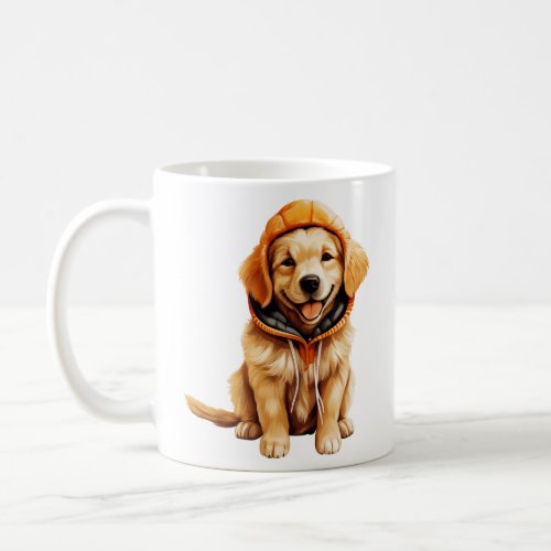 Winter Golden Retriever Dog  Coffee Mug