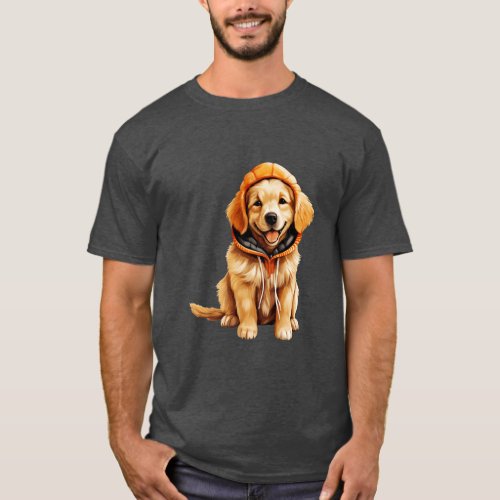 Winter Golden Retriever Dog  T_Shirt