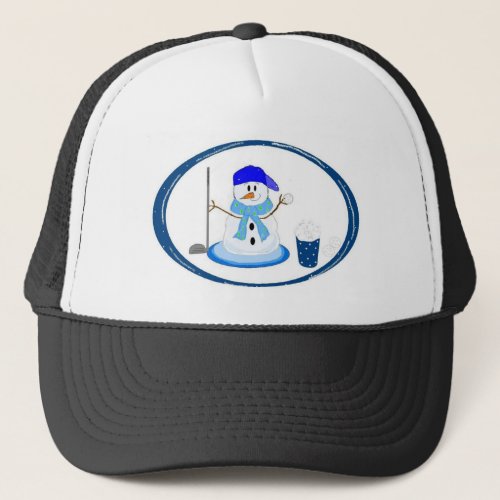 Winter Golf Design Trucker Hat