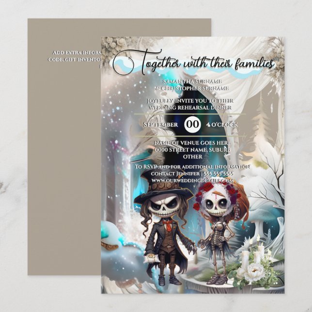 Winter gothic bride groom till death do us part  invitation (Front/Back)