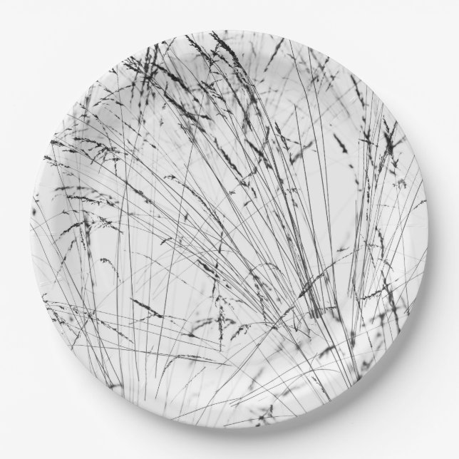 Winter Grass In Snow Paper Plates (Front)