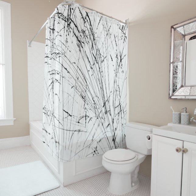 Winter Grass In Snow Shower Curtain (In Situ)