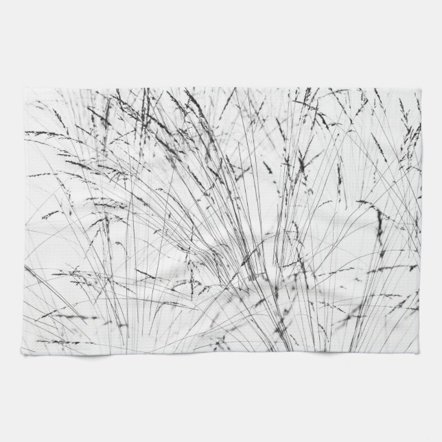 Winter Grass In Snow Towel (Horizontal)
