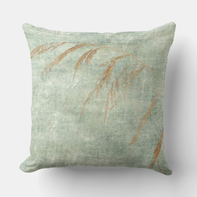 Winter Grass Throw Pillow (Front)