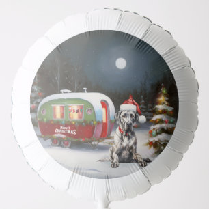 Winter Great Dane Caravan Christmas Adventure Balloon