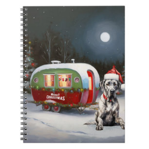 Winter Great Dane Caravan Christmas Adventure Notebook