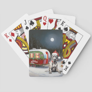 Winter Great Dane Caravan Christmas Adventure Poker Cards