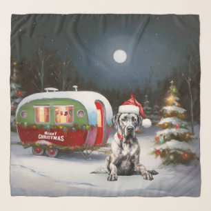 Winter Great Dane Caravan Christmas Adventure Scarf