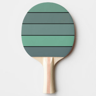 Winter Green And Gray Stripes On Watercolor Paper Ping Pong Paddle