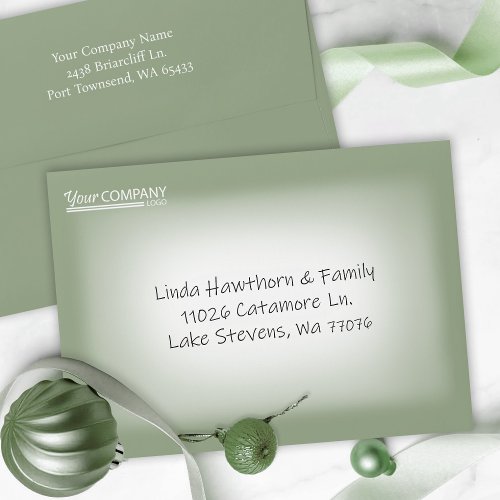 Winter Green Company Business Pre_addressed 5x7 Envelope