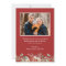 Winter Green Red Floral Merry Christmas Photo 