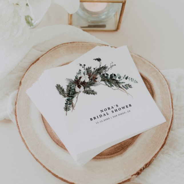 Winter Greenery Bouquet Napkins (Creator Uploaded)