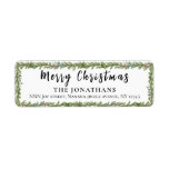  Winter Greenery Elegant Christmas Return Address Label