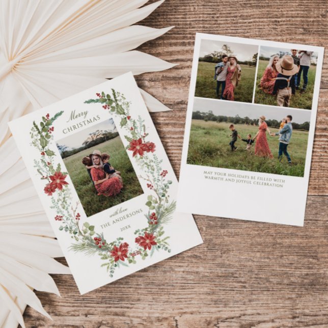 Winter Greenery Frame Holiday Card (Creator Uploaded)