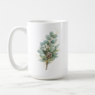 Winter Greenery Glow Coffee Mug