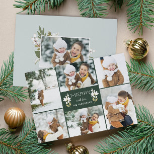 Winter Greenery Holiday Photo Card