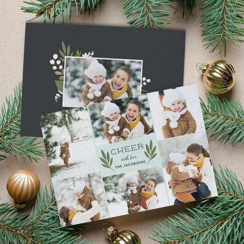 Winter Greenery  Holiday Photo Card