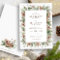 Winter Greenery Holiday Wedding Invitation