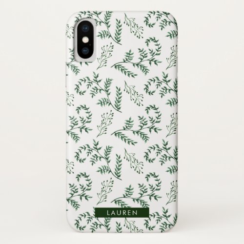 Winter Greenery iPhone case