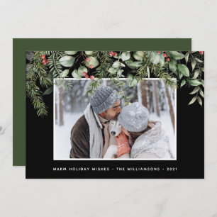 Winter Greenery   Pine and Berries Photo Holiday