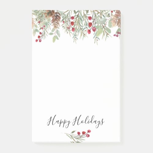 Winter Greenery Pine Christmas Holidays Post_it Notes