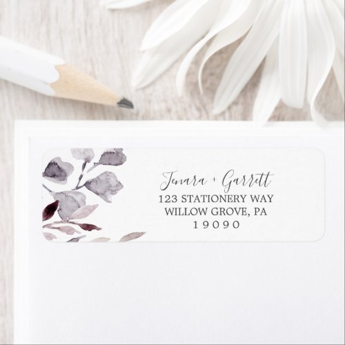 Winter Greenery Return Address Label