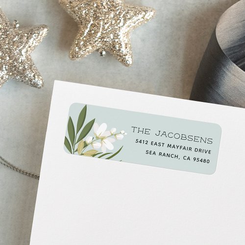 Winter Greenery Return Address Label