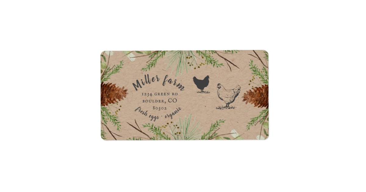 Winter Greenery Rustic Script Egg Carton Label Zazzle Com Browse our rustic border collection with filter setting like size, type, color etc. zazzle