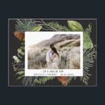 winter greenery save the date photo postcard<br><div class="desc">Our "winter greenery" collection features minimalist watercolor pine forest greenery excellent for your cards and invitations but also for other stationery and many more items. Serif font coupled with elegant script font is easy to customize. Check our store for more items from this collection.</div>