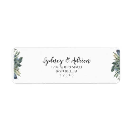 Winter Greenery Wedding Invite Return Address Label