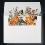 Winter greenery Wedding Personalized Envelope<br><div class="desc">Modern personalized envelope with your address on the back. The inside is decorated with beautiful winter greenery. Find matching items in our shop,  or contact us for more options.</div>