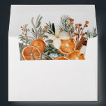 Winter greenery Wedding Personalized Envelope<br><div class="desc">Modern personalized envelope with your address on the back. The inside is decorated with beautiful winter greenery. Find matching items in our shop,  or contact us for more options.</div>